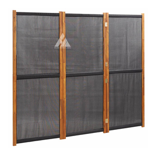 December Back 2024 Durable Acacia Wood Folding <b>Screen</b> Home <b>Divider</b> with Fabric Panel for Living <b>Room</b> Use Available in Vietnam - Product Image 5