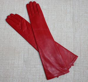 Black Leather Opera Length <b>Gloves</b> Women Retro Style Party Winter Formal Unlined Long <b>Glove</b> - Product Image 5