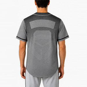 Maillot de baseball personnalisé haut de gamme à manches courtes avec boutons sur le devant, uniforme d'équipe avec numéro et nom personnalisés pour les joueurs - Product Image 4