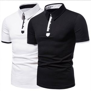 เสื้อยืดโปโลแขนสั้นทรงสลิมฟิตสำหรับผู้ชายสำหรับสตรีทแวร์และการแต่งกายแบบลำลองสไตล์ธุรกิจที่ดูทันสมัย - Product Image 5