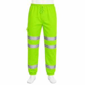 Pantalon de travail réfléchissant haute visibilité pour homme, noir, cargo, jogger, pantalon de sécurité multi-poches, vêtements de travail de construction, pantalon de survêtement - Product Image 5