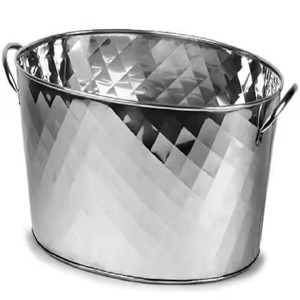 Tableware Metal Ice Beverage Tub Stainless Steel Party Cooler <b>Bucket</b> Wine Beer Chiller Tub Event Use - Product Image 2