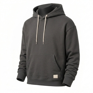 Sudadera con Capucha Extra Grande para Hombre, 100% Algodón Grueso, con Logotipo Personalizado Bordado, Felpa Francesa, Hombros Caídos, para Invierno - Product Image 2