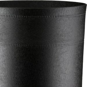 Vase de table en métal noir minimaliste, style artistique distinctif, nature, fait main, 22 cm de hauteur, avec anneau décoratif - Product Image 2