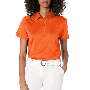 High Quality 180g Cotton Plain Pullover Polo Shirts Women Short Length Solid <b>Pattern</b> Summer Outdoor Women's Polo Shirts For Sale - Product Image 4