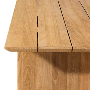 Table de salle à manger extérieure moderne extensible en teck massif, table rectangulaire extensible moderne pour patio, jardin, mobilier de resort - Product Image 3