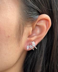 Diamond Cluster <b>Stud</b> <b>Earrings</b> Luxury Pear <b>Emerald</b> Marquise Cut Lab Grown Modern Fine Jewelry <b>Studs</b> Custom 10K 14K 18K Solid Gold - Product Image 5