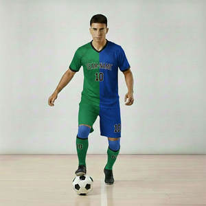 Conjunto de Uniformes de Fútbol Personalizados para Hombre con Aplique del Nombre del Equipo, Jersey y Pantalones Cortos de Poliéster Sólido Transpirable, Tallas Grandes para Entrenamiento - Product Image 1