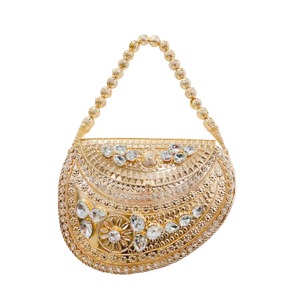 Hot Sale Metal Bag Hand Clutch Women Purses Clutch Purse with Unique Design for Bridal Events and Party Wear Indian Supplier - Product Image 6