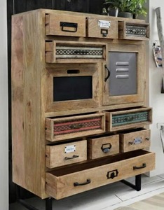 Armoire à tiroirs en bois Armoires de salon Nouvelles armoires avec meubles de chambre en bois massif avec meubles de salon de luxe - Product Image 4