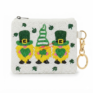 <b>Direct</b> factory Handmade <b>Beaded</b> Seal Coin Purse Pouch zipper wallet keychain clip small change bag cute animal gift ocean theme - Product Image 5
