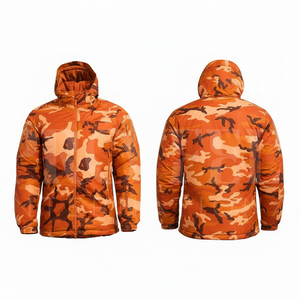 LOW MOQ Custom Material Waterproof Camouflage Hooded Jacket Windproof Outdoor Winter Lightweight Warm <b>Padded</b> Jacket for Men's - Product Image 4