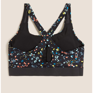Sujetador deportivo de talla grande para mujer con espalda cruzada, tops cortos personalizados por sublimación, transpirables con técnica de lavado para fitness y yoga - Product Image 4