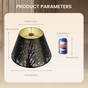 Paralume Vintage Grande in Metallo Nero Decorativo, Coprilampada e Paralumi Neri Vintage - Product Image 2