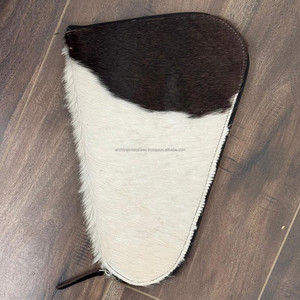 Tùy Chỉnh Handmade Da Bò Da Giấu Mang Theo Súng Bao Da Trường Hợp Với Dây Kéo Tóc Thật Trên Ẩn Phong Cách Phương Tây <span class=keywords><strong>Handgun</strong></span> Pouch Túi - Product Image 5