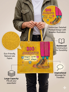 Sacs fourre-tout urbains écologiques en jute, vente en gros, logo personnalisé imprimé, sacs de courses réutilisables, fermeture éclair à lettres, sangle en coton - Product Image 4