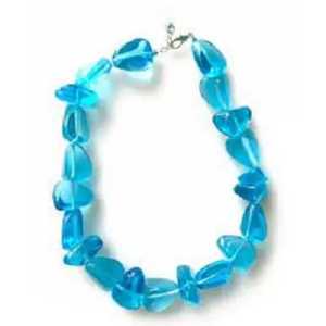 สร้อยคอเรซิ่นงานฝีมือ สร้อยคอเม็ดเรซิ่นหรูหราเปล่งประกาย สร้อยคอเรซิ่นดีไซน์เนอร์ประกายปริซึม - Product Image 2