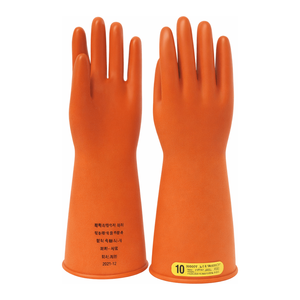 Gants d'isolation en caoutchouc naturel orange XL AC 1000V/7500V pour travaux électriques - Product Image 2