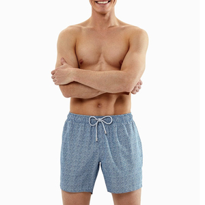 Nouveau short de bain tendance pour homme, motif palmier, respirant, taille élastique, tricoté, OEM ODM personnalisé - Product Image 2