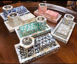 High Quality Wood Incense <b>Burner</b> with Mother of Pearl Inlay Ramadan Mubkhar <b>Bakhoor</b> <b>Burner</b> for Eid Gifts - Product Image 4