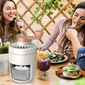 Dropshipping Shopify Fulfillment Agent 2026 Portable Household Hand Crank Slushie Maker <b>Machine</b> with <b>Ice</b> <b>Cube</b> Mold - Product Image 4