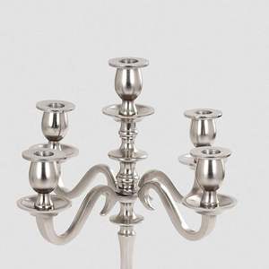 Candelabro de aluminio premium de 5 brazos, juego de portavelas para centro de mesa de bodas y fiestas, moderno soporte de aluminio para velas al mejor precio - Product Image 1