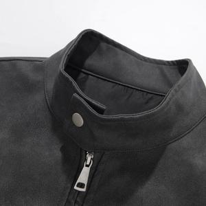 Chaqueta de Cuero PU con Tinte Degradado para Hombre, Manga Larga, Resistente al Viento, Estilo Otoñal, para Motocicleta - Product Image 2