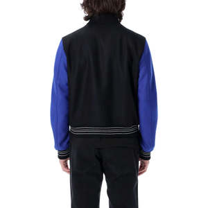 แจ็คเก็ต Letterman Varsity คุณภาพสูง ตัวเสื้อทำจากผ้าขนสัตว์ แขนเสื้อทำจากหนังแท้ ดีไซน์คอตั้ง กันน้ำ เหมาะสำหรับใส่ในฤดูหนาว ทันสมัยและมีสไตล์สำหรับผู้ชาย - Product Image 6