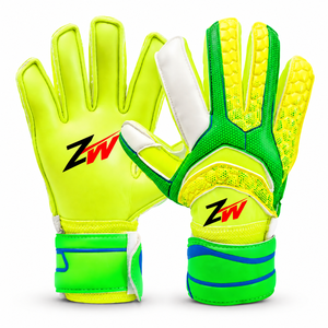 Gants de gardien de but de football confortables, durables, en cuir, respirants, antidérapants, ajustables, avec nom et logo personnalisés - Product Image 1