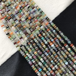 Cuentas Redondas Lisas Multicolor de Piedra 100% Naturales, Certificadas por IGI, Grado AA, de 5mm-5.5mm, con Multifuego, Gemas Vivaaz para Joyería - Product Image 1