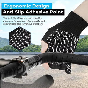 Wholesale Anti Slip Double Sides PVC Dotted <b>Gloves</b> Blue Dots <b>Gloves</b> Dotted Working <b>Gloves</b> PVC Dot Coated CVC <b>Gloves</b> - Product Image 6