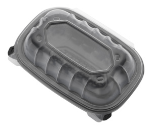 Contenedor Desechable de Plástico para Comida para Llevar con Tapa, Diseño Moderno con Bisagras, 9 * 6, 150 Piezas - Product Image 1