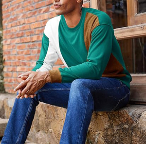 Wholesale Long Crew Neck Sweatshirt 280 GSM Solid Knitted Men <b>Jumper</b> Cut Out Men's <b>Pullover</b> Sweatshirts large size - Product Image 4