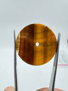 Esfera de reloj con piedra preciosa ojo de tigre: 24.50mm, redonda, parte trasera plana, para fabricación de relojes - Product Image 5