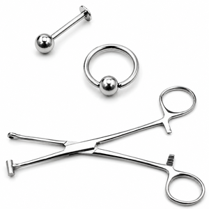 Septum Forceps <b>Clamp</b> Stainless Steel Nose <b>Piercing</b> Pliers Body Jewelry Tool Surgical <b>Piercing</b> Instrument Medical Supplier OEM - Product Image 3