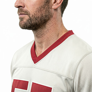 Camiseta de Lacrosse Personalizada para Hombre, Sublimada, con Cuello en V, de Malla, para Entrenamiento, de Alta Calidad, al por Mayor - Product Image 4