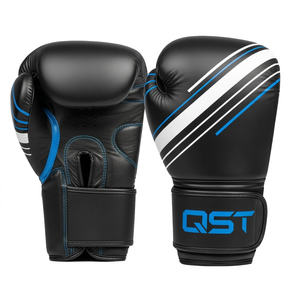 Guantes de Boxeo de Cuero Sintético 12oz 14oz 16oz con Soporte Acolchado para Muñeca, para Entrenamiento, OEM, Logotipo Personalizado, Venta al Por Mayor, MOQ Bajo - Product Image 1