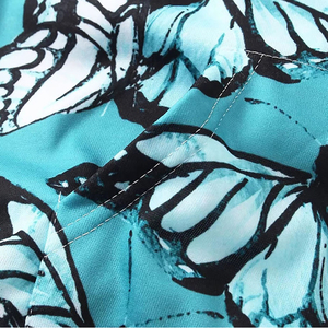Sudadera con Capucha y Cremallera Unisex, Estampado de Mariposas y Pinos, Corte Regular, Informal, para Primavera, Transpirable, Tejida, 100% Poliéster - Product Image 5