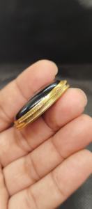 Pendentifs rainurés en pierres naturelles mélangées de qualité AAAAA, breloques en pierres de Druzy noir et laiton - Product Image 4