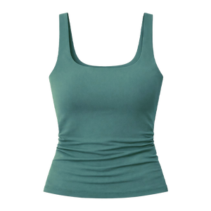 Custom Cotton Ribbed Crop <b>Tops</b> for Girls Casual Basic Sleeveless Round Neck Gym Crop <b>Top</b> Femme - Product Image 2