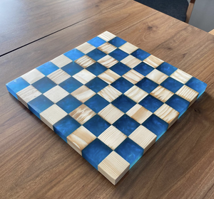 Custom Foldable Epoxy Resin & Solid Wood <b>Chess</b> & Checkers Board with Pieces for Resin Art - Product Image 4