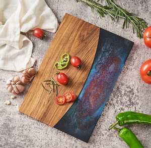 Tabla de cortar multiusos de resina y madera hecha a mano, tabla de cortar de alta calidad, tabla para servir queso a bajo precio - Product Image 6