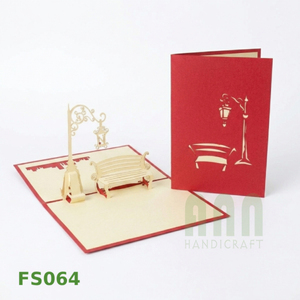 Handmade 3D Pop Greeting <b>Card</b> <b>Box</b> Bench Style Custom Die-Cut Paper Crafts <b>Wedding</b> Occasions Thank You Friendship Gift Vietnam - Product Image 2