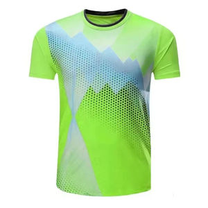 Ensemble de tenue de tennis pour hommes de qualité supérieure, 100% polyester, logo personnalisé sur le devant, séchage rapide, respirant, confortable, chemise et short - Product Image 5