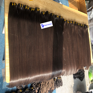 ผมตรงจากกระดูกผมเรมี่ผมต่อแบบตรงผ้าสำหรับต่อผมแบบจีนสีนุ่มเงางามสองชั้น - Product Image 3