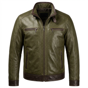 Chaqueta de Cuero para Hombre Resistente al Viento, de Alta Calidad, con el Mejor Diseño, Ropa Masculina, Chaquetas de Cuero para Hombre Aptas para Uso Prolongado - Product Image 2