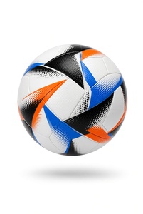 Ballon de football de qualité supérieure, blanc, orange, bleu, ballon d'entraînement taille 3, PVC durable, léger, pour entraînement en salle/extérieur - Product Image 5