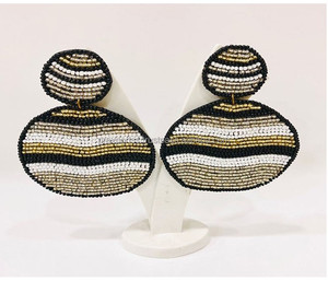 ต่างหูแฟชั่นสไตล์โบฮีเมียนลายดอกไม้ประดับลูกปัด เหมาะสำหรับงานปาร์ตี้ งานแต่งงาน ของขวัญ  สามารถสั่งทำขนาดได้ - Product Image 2