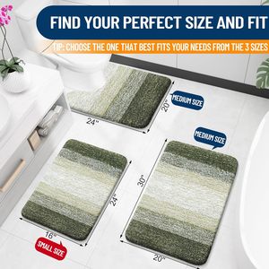 Hot Selling 17"x24" Microfiber Bath <b>Mat</b> Super <b>Absorbent</b> Non-Slip Floor Thick Plush Shaggy Tufted Bathroom Rug Washable Hotel - Product Image 2