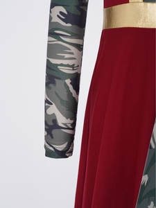 Robe de danse élégante imprimée pour filles de 6 à 16 ans, idéale pour la danse de louange, les spectacles sur scène et les cours de danse. - Product Image 4